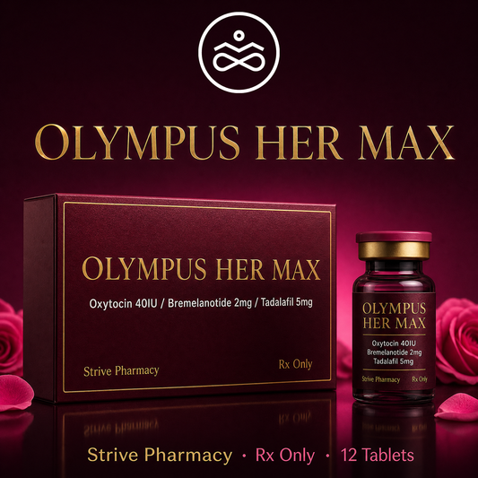Olympus Her Max sublingual tablet for women — full-spectrum Bremelanotide, Oxytocin, Tadalafil and DHEA formula by The Urban Monk